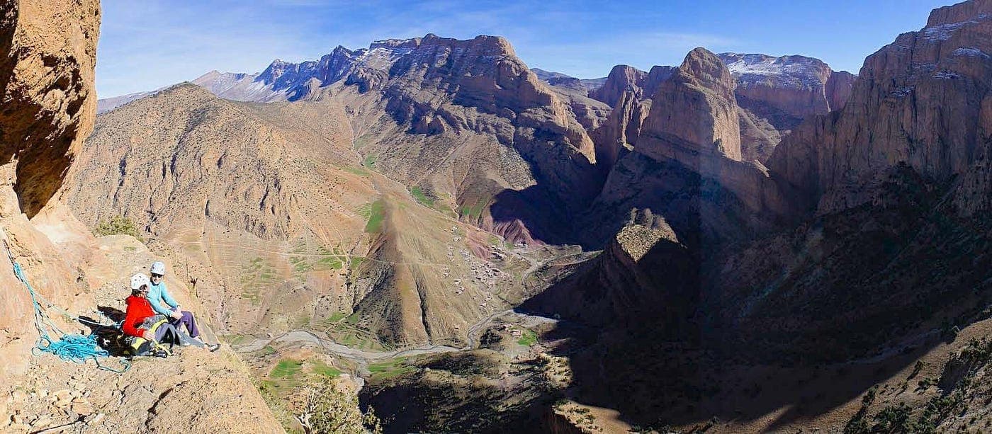 Vue des montagnes du Haut Atlas à Taghia